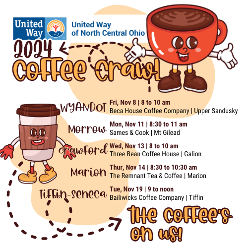 United Way of NCO Coffee Crawl header image