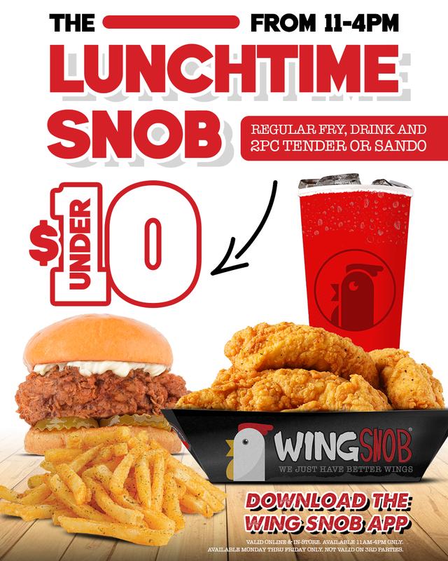 Lunch time deal for $9.99 (11am to 4pm Monday to Friday only)