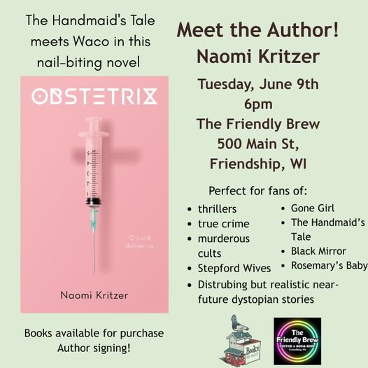 Author Event: Obstetrix by Naomi Kritzer header image