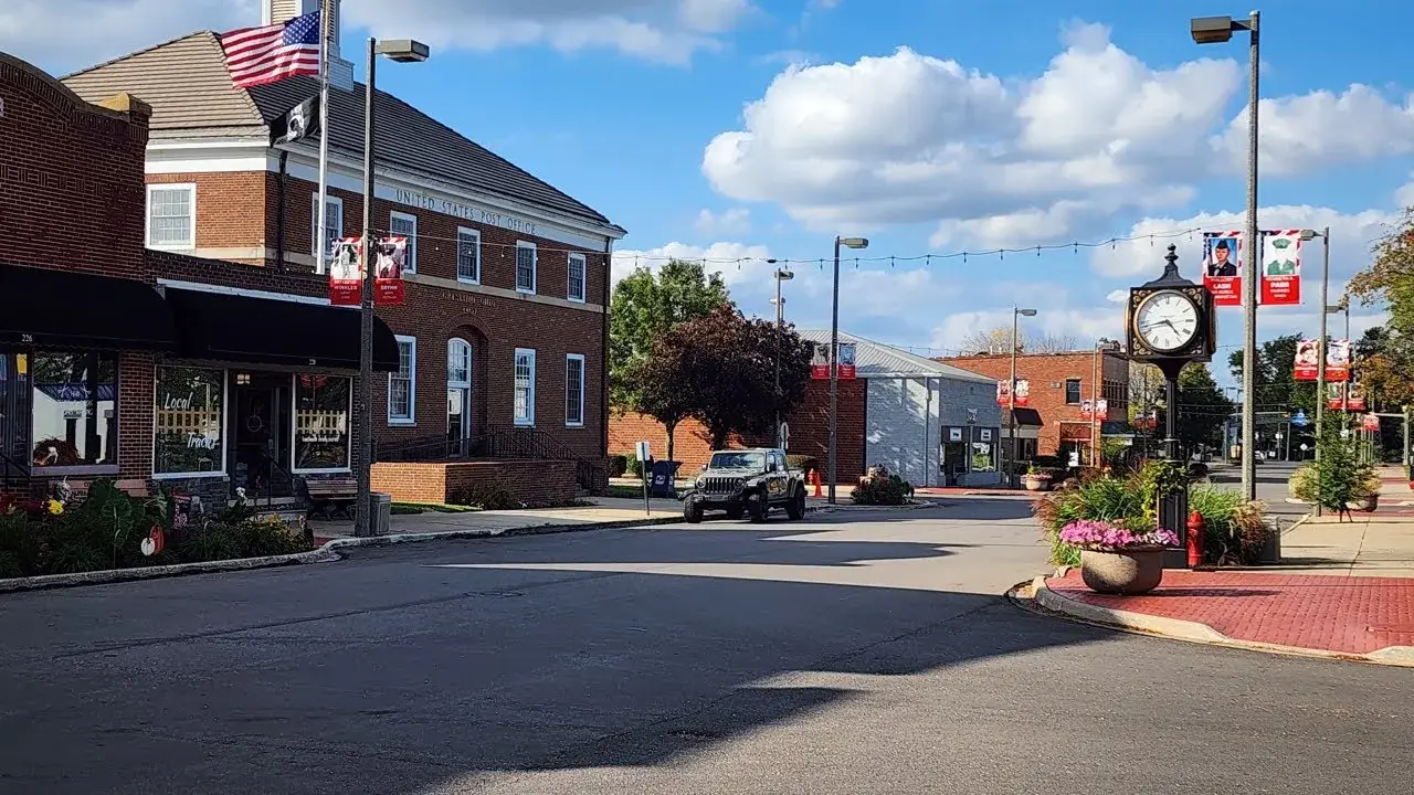 A main street in Crawford County, Ohio