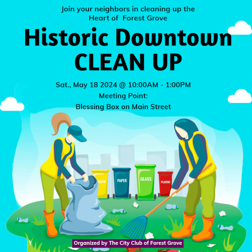 Community Clean-Up Downtown Forest Grove header image