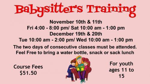 Babysitters Training header image