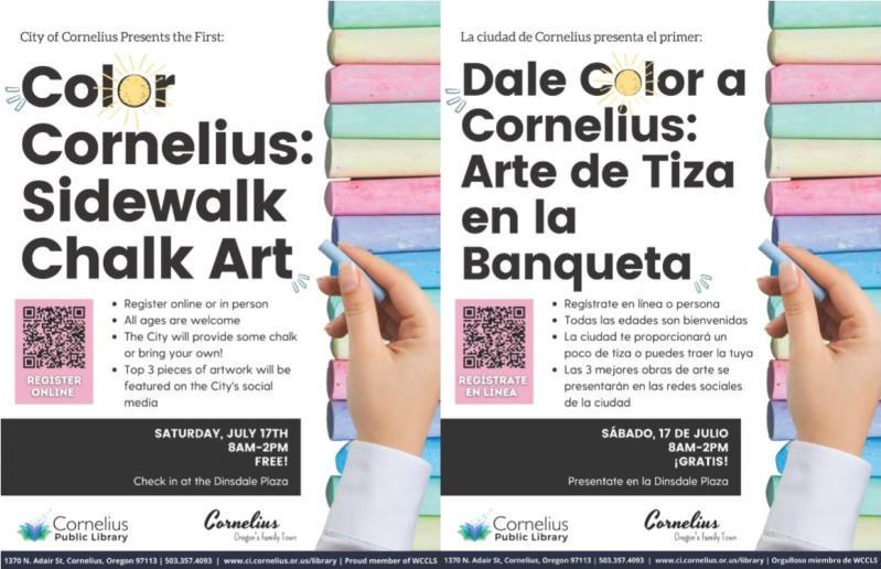 Color Cornelius-Sidewalk Chalk Art header image