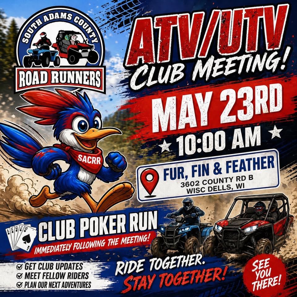 South Adams County Road Runners ATV UTV Club Meeting header image