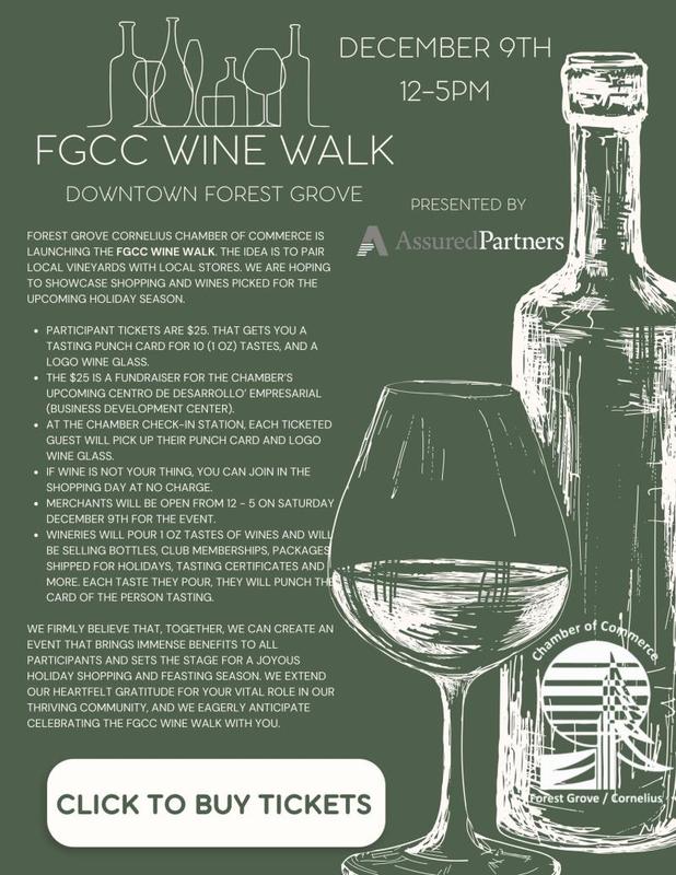 Forest Grove Wine Walk header image