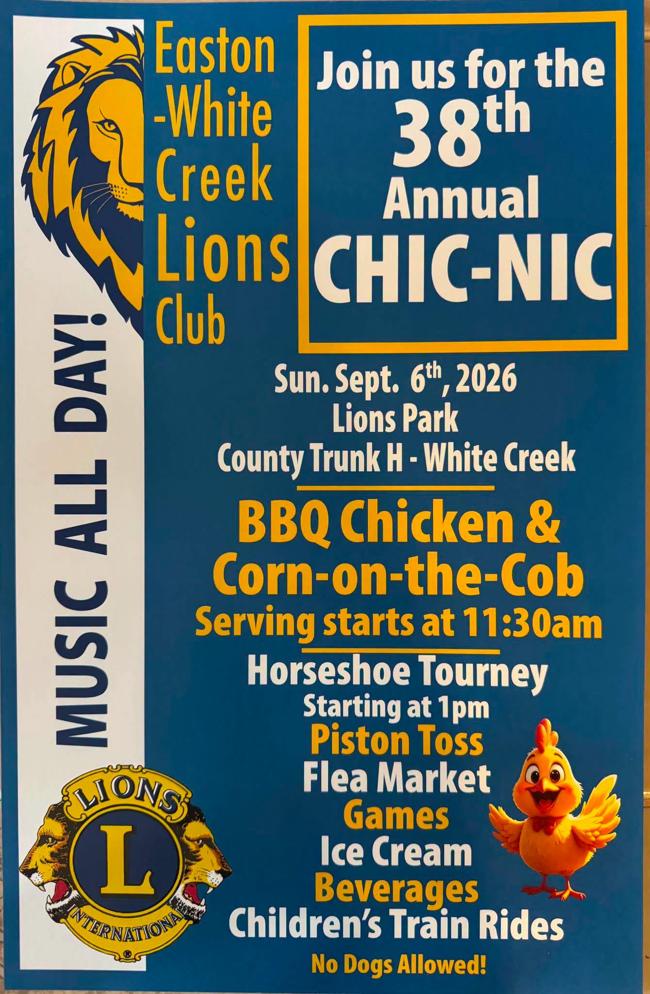 Easton White Creek Lions 38th Annual Chic Nic header image