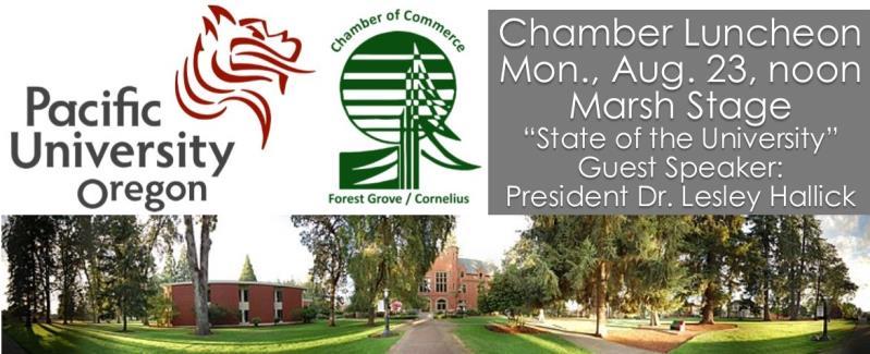 August Chamber Luncheon: Pacific University header image