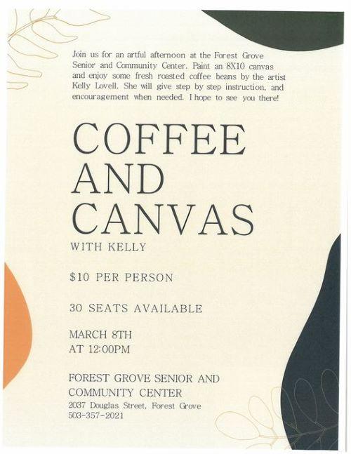 Coffee and Canvas w/Kelly header image