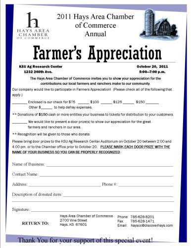 Farmer's Appreciation header image