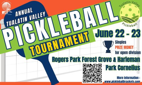 Tualatin Valley Pickleball Tournament header image