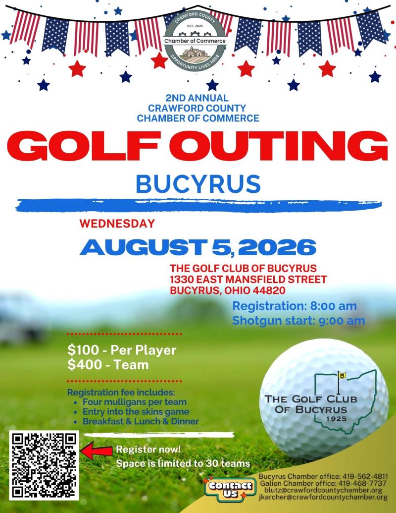 Annual Crawford County Golf Outing - Bucyrus header image