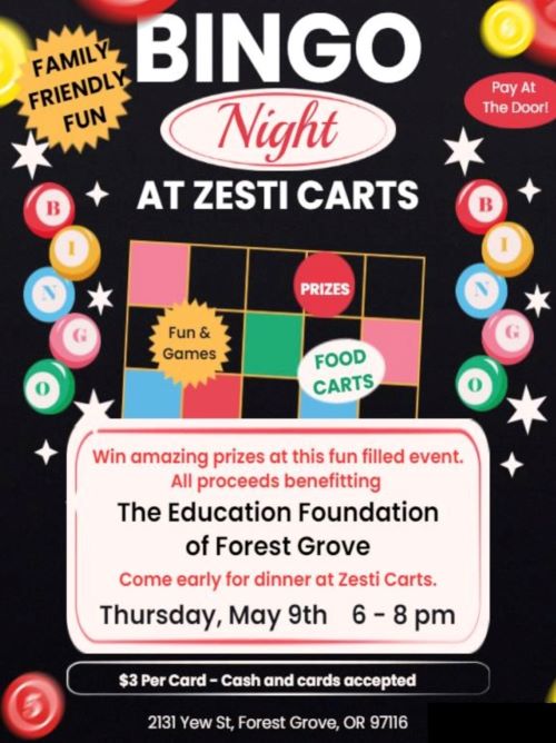Bingo with Education Foundation of Forest Grove! header image
