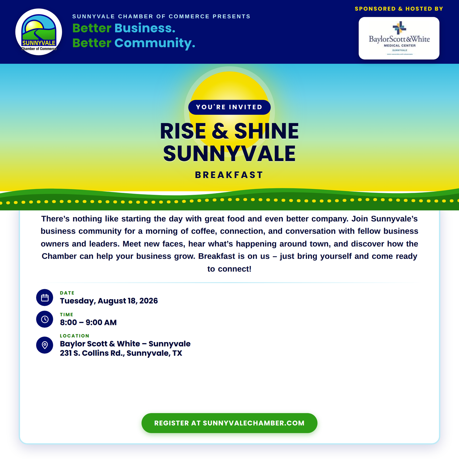 Rise & Shine Sunnyvale- Baylor Scott & White - Breakfast gallery image 1