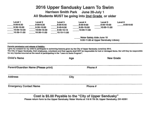 Swimming Lessons header image