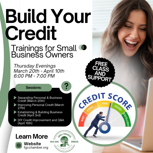 FGCCHAMBER - Build Your Credit Trainings header image