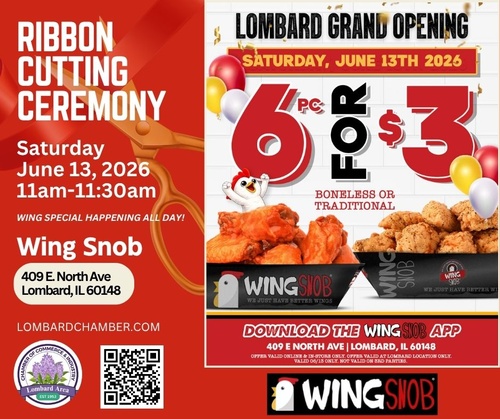 2026 Ribbon Cutting - Wing Snob header image
