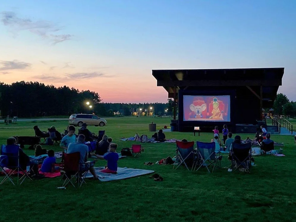 Outdoor movie night in Adams County