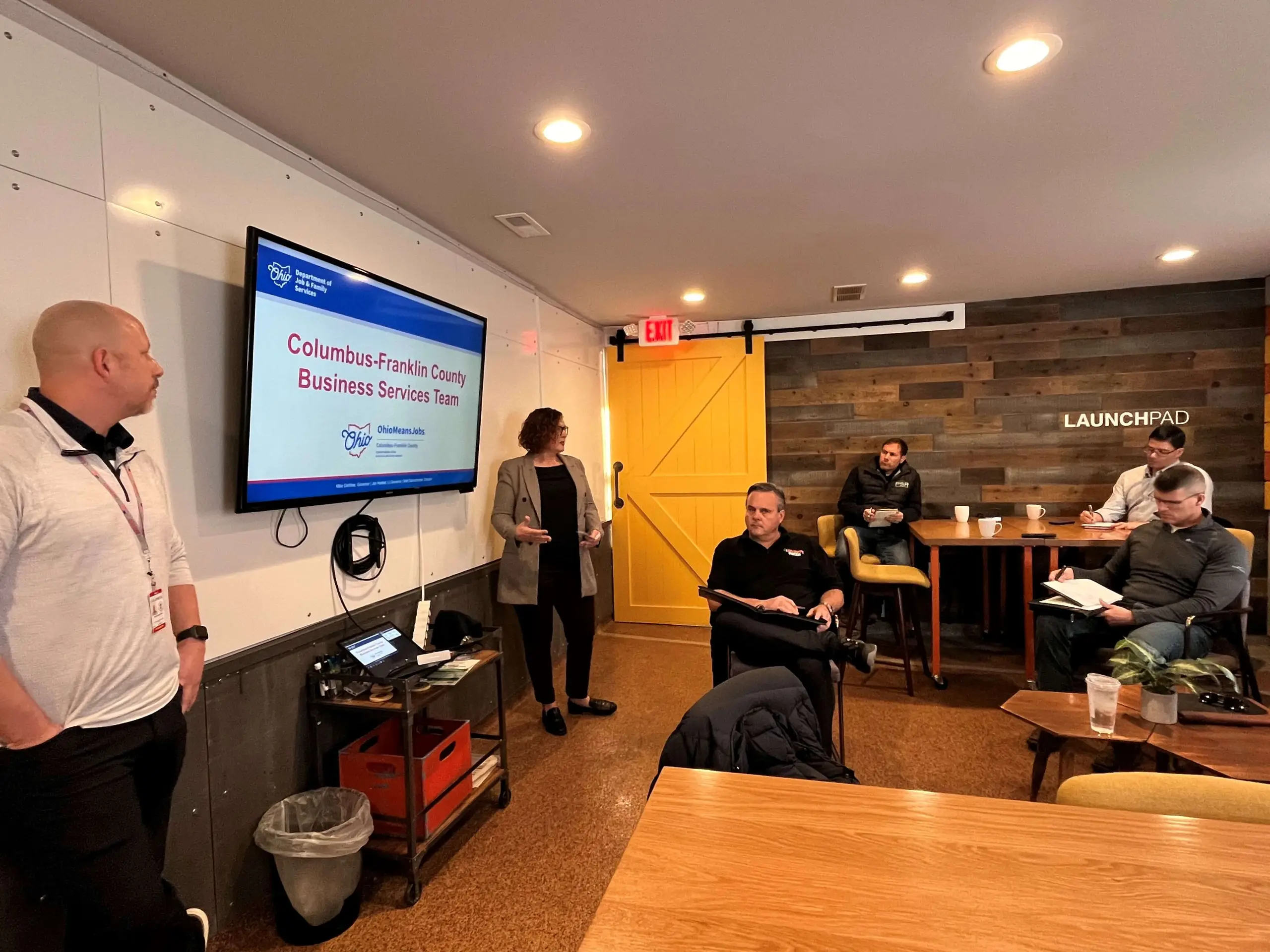 Members at a workforce workshop