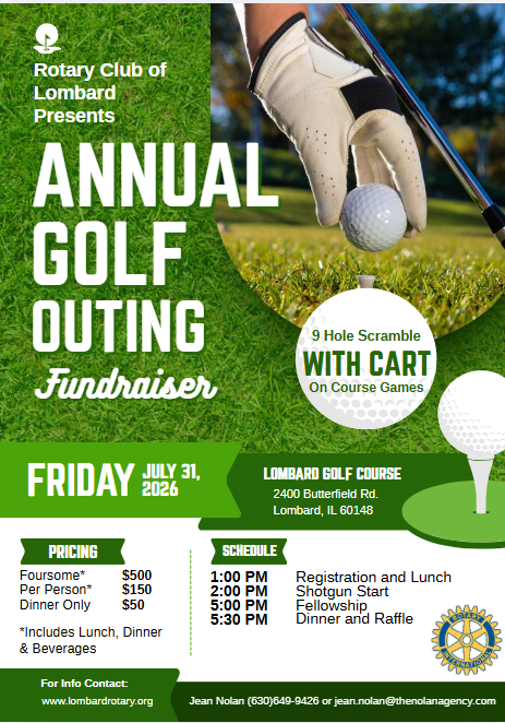 Lombard Rotary Golf Outing header image