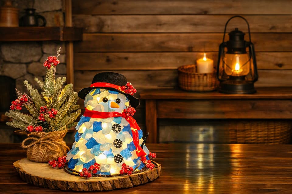 Snowman Seaglass Illuminated Workshop  header image